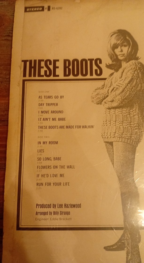Nancy Sinatra Boots LP orijinal ilk baskı - Görsel 3