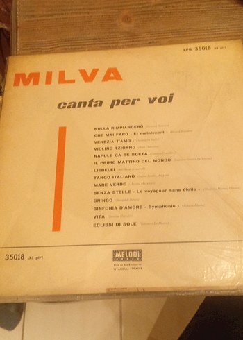 Milva - Canta Per Voi LP Albüm - Görsel 2