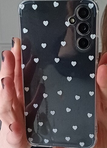 Beyaz kalpli şeffaf renk telefon kılıfı