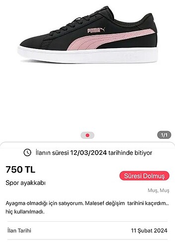 Puma spor ayakkabı