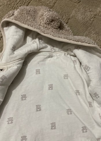 Kapüşonlu Gri Erkek Çocuk Kürklü Mont - Görsel 2