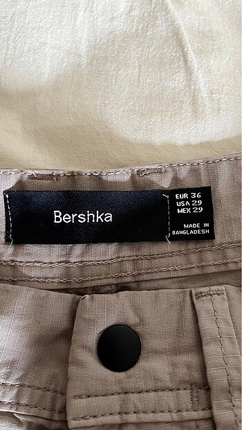 36 Beden camel Renk bershka kargo pantolon