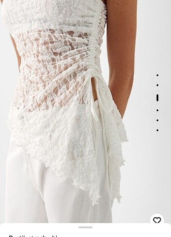 xs Beden Bershka rustik straplez bluz