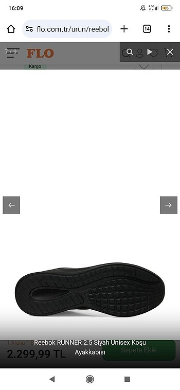 Reebok RUNNER 2.5 Siyah Unisex Koşu Ayakkabısı - Görsel 6