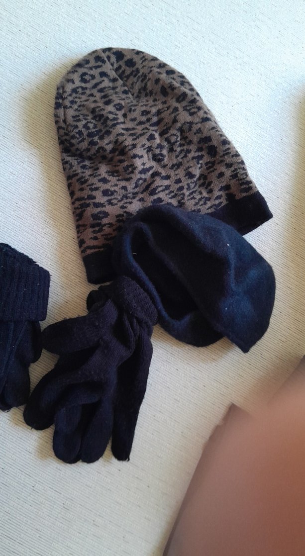 Kız Çocuk Siyah Kürklü Street Style Eldiven - Görsel 3