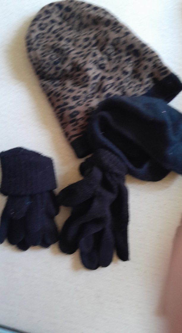 Kız Çocuk Siyah Kürklü Street Style Eldiven - Görsel 2