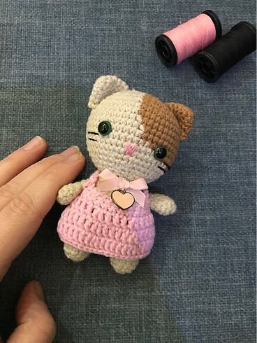 Diğer Amigurumi kedi anahtarlık oyuncak