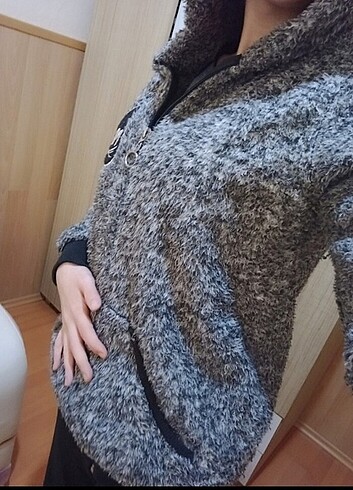 m Beden gri Renk Peluş hırka 