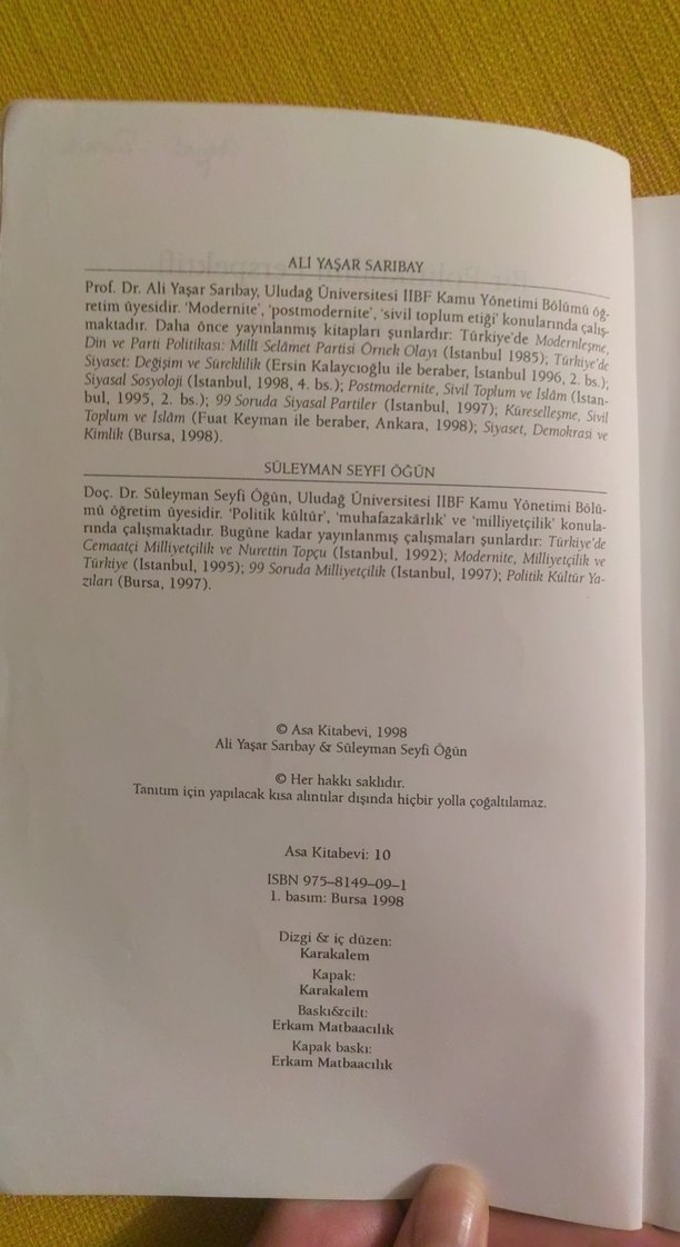 Bir Politikbilim Perspektifi - Ali Yaşar Sarıbay - Görsel 2