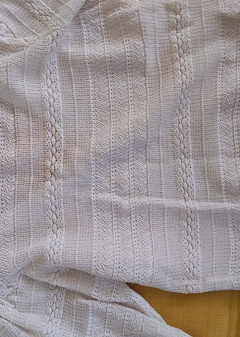Beyaz Örgü Bohem Kadın Kazak - Görsel 3