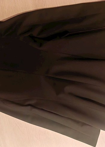 36 Beden İnci Düğmeli Siyah Midi Kadın Blazer Ceket