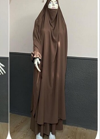 l Beden kahverengi Renk Tesettür giyim 
