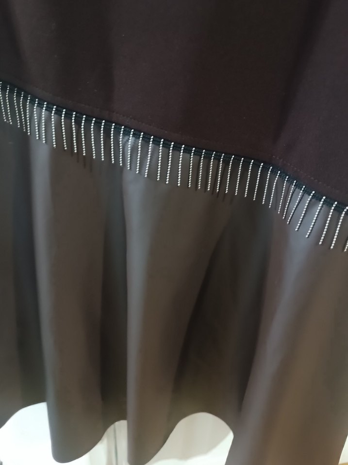 Kahverengi Deri Goth Midi Takım - Görsel 4