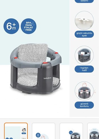 Bebek oturagı Minderi Gri Desenli - Görsel 2