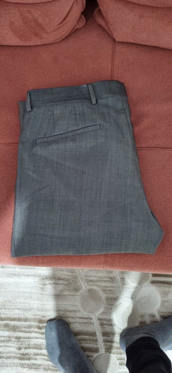 Gri Erkek Takım Elbise Ceket Notch Yaka - Görsel 4