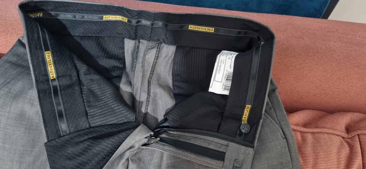 Gri Erkek Takım Elbise Ceket Notch Yaka - Görsel 3