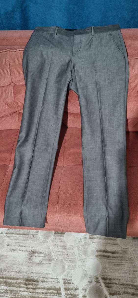 Gri Erkek Takım Elbise Ceket Notch Yaka - Görsel 2