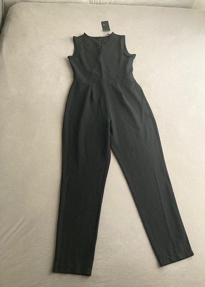 Kadın siyah tulum salopet ve aksesuarlar - Görsel 4