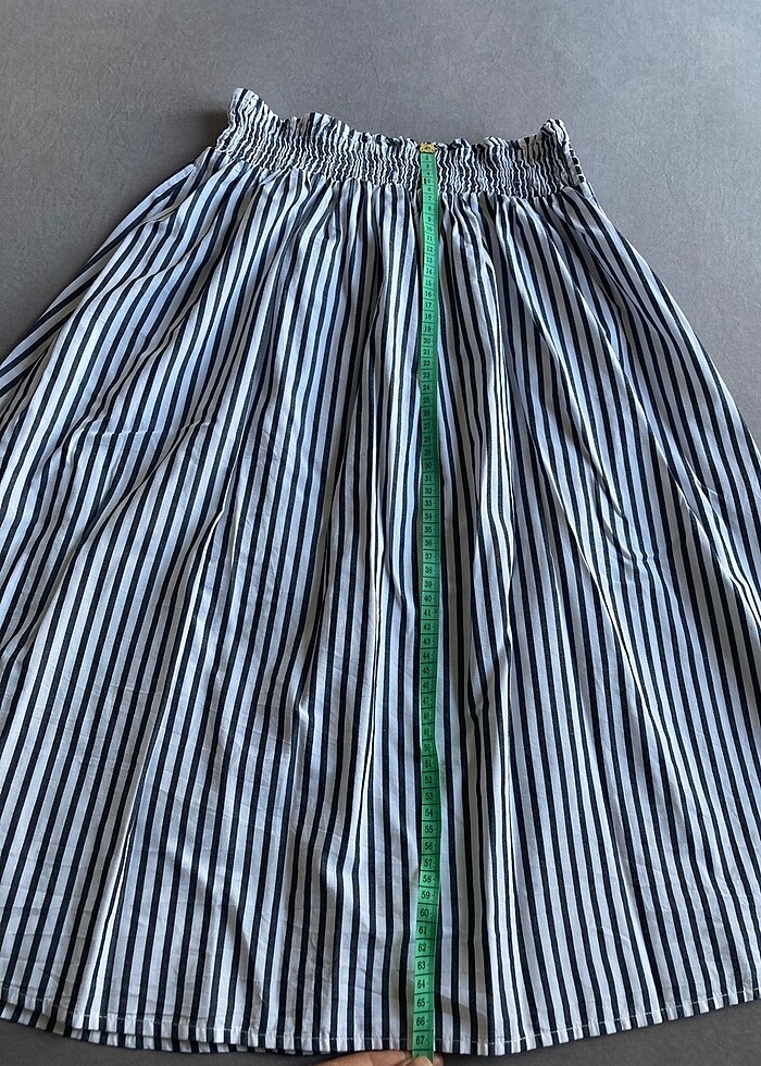 Çizgili etek M beden yeni - Görsel 4