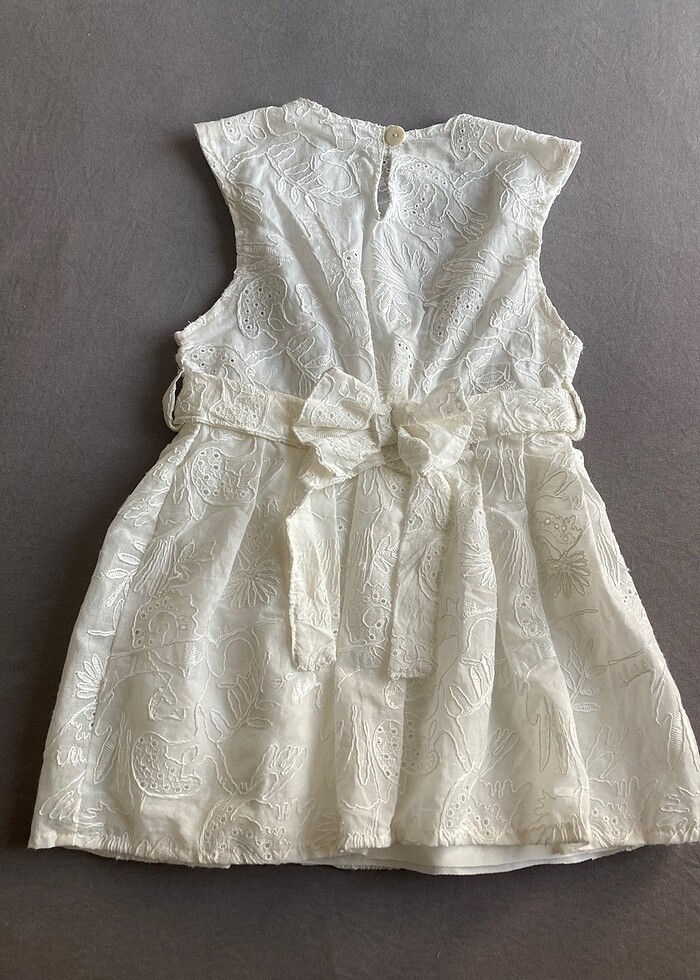 24-36 ay kız elbise + saç aksesuarı - Görsel 4