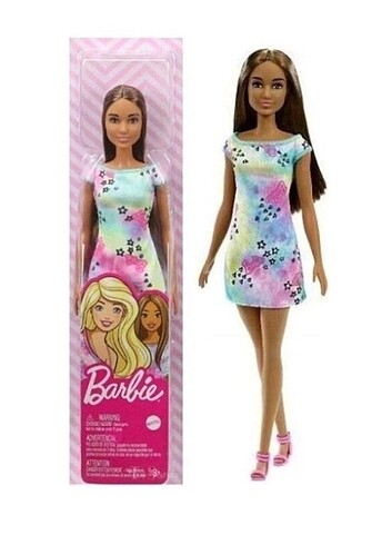  Beden Renk Barbie Bebek esmer Renkli Elbiseli GVJ96 
