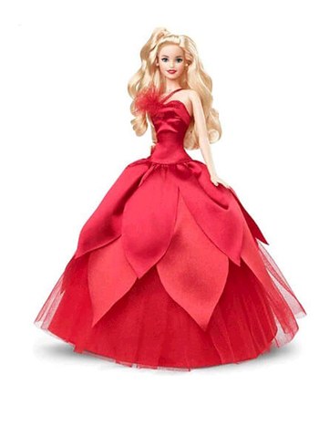  Beden Barbie 2022 Mutlu Yıllar Bebeği (dalgalı sarı saçlı),HBY03