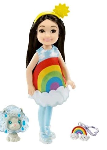 Gökkuşağı Temalı Bebek ve Aksesuarları Barbie Chelsea