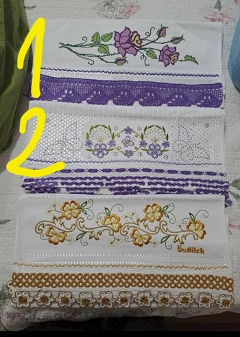 Nakışlı Renkli Havlu Seti
