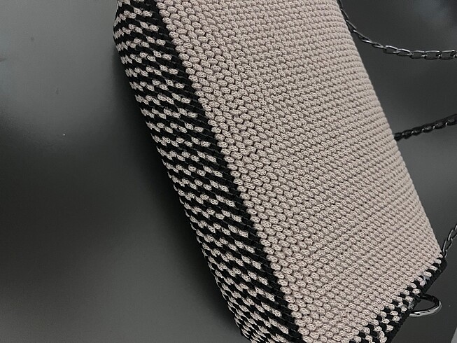 Kanvas örme çanta - Görsel 5