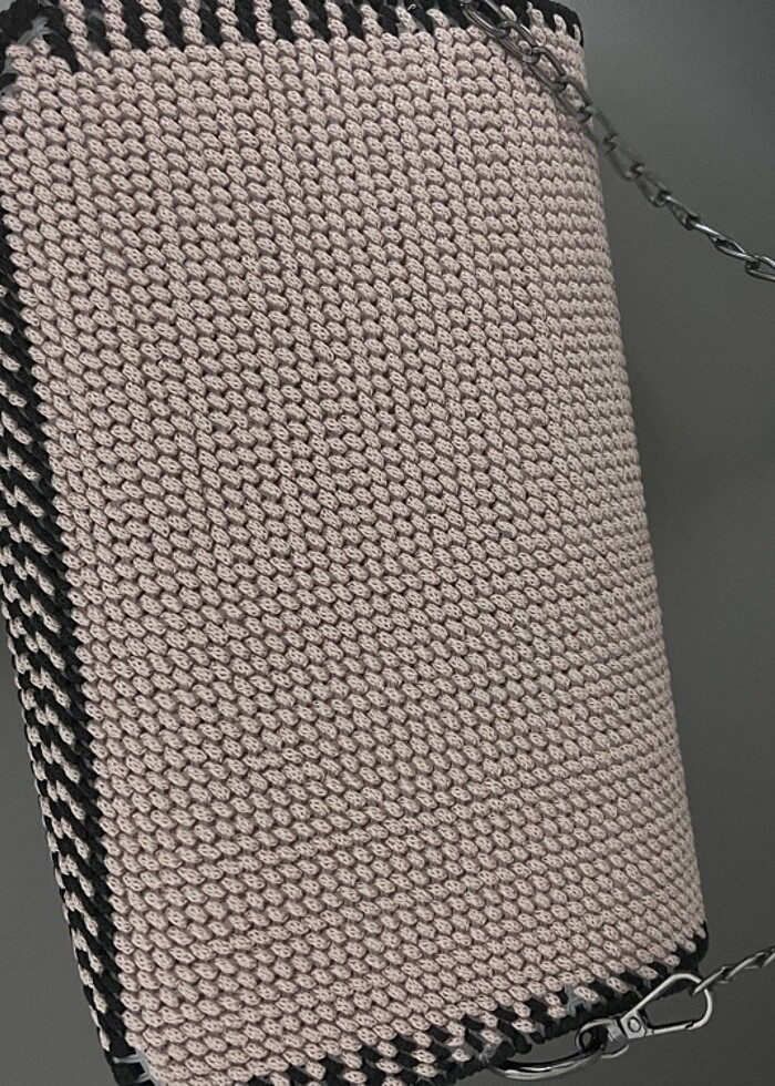 Kanvas örme çanta - Görsel 4