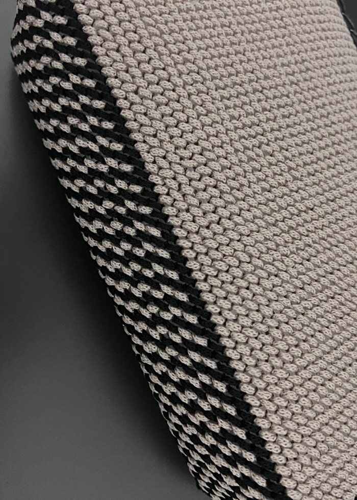 Kanvas örme çanta - Görsel 5