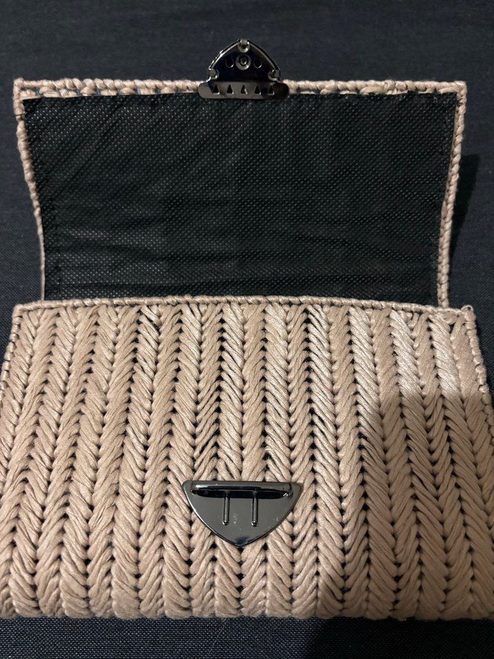 Bej Örgü Kadın Çanta - Görsel 3