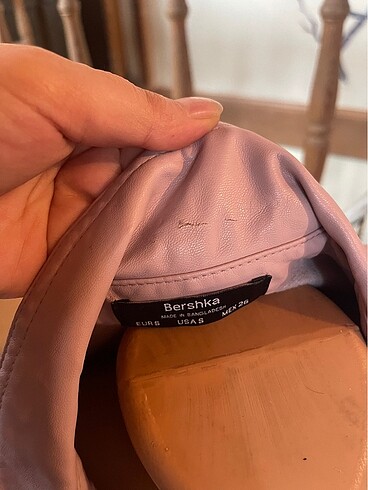 s Beden pembe Renk Bershka deri üst
