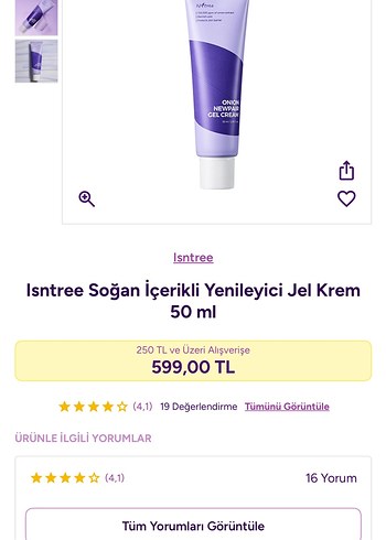 Isntree Soğan Özlü Jel Kremi - Görsel 4