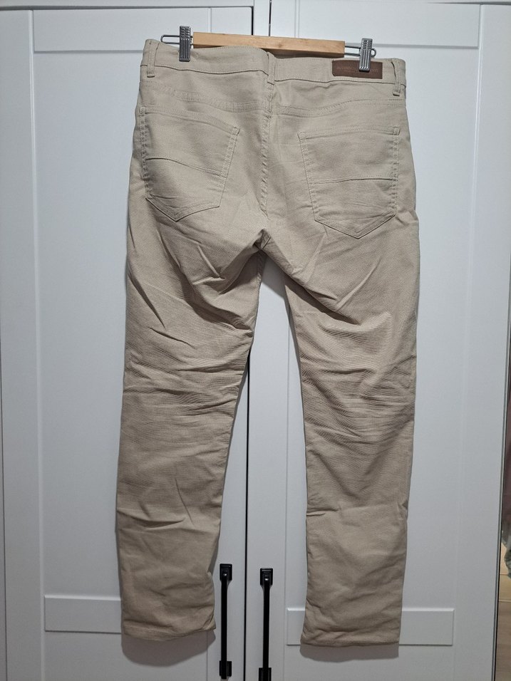 Bej Regular Fit Keten Erkek Pantolon - Görsel 3