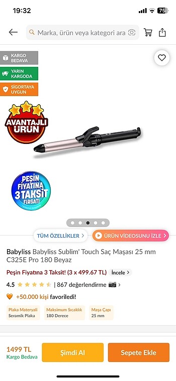 Babyliss Sublim Touch Maşa