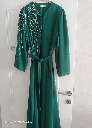 46 Beden yeşil Renk Abaya