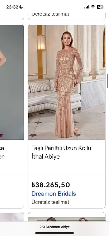 m Beden camel Renk Dreamon elbise