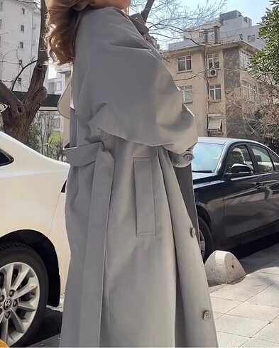 l Beden gri Renk PULL BEAR GRİ TRENÇKOT