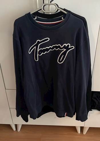 Tommy Siyah Uzun Kollu Sweatshirt