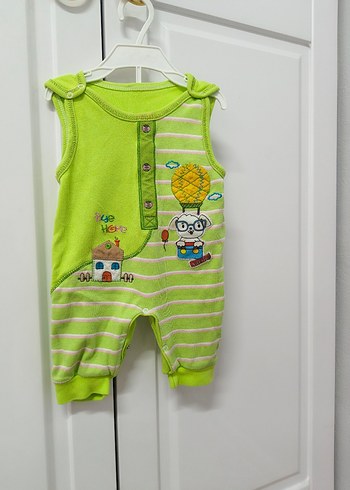 Gri Detaylı Beyaz Bebek Tulum - Görsel 4