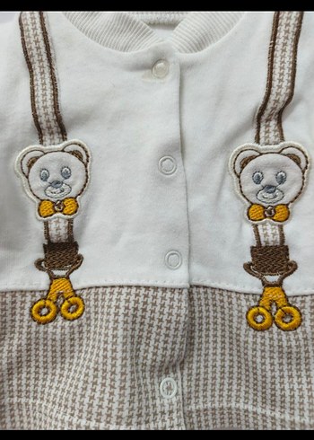 Uzun Kollu Beyaz Erkek Bebek  5'li hastane çıkışı - Görsel 5