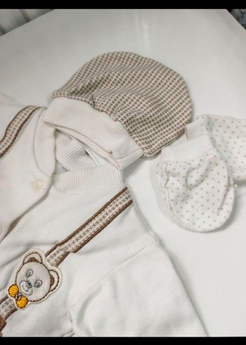 Uzun Kollu Beyaz Erkek Bebek  5'li hastane çıkışı - Görsel 4