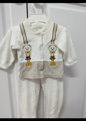 Uzun Kollu Beyaz Erkek Bebek  5'li hastane çıkışı - Görsel 2