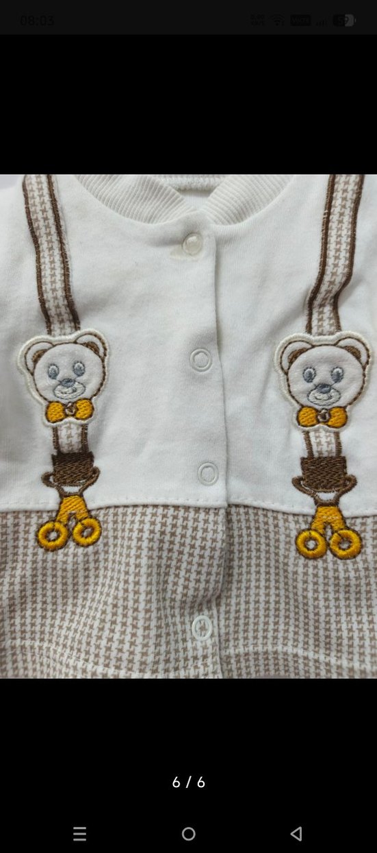 Uzun Kollu Beyaz Erkek Bebek  5'li hastane çıkışı - Görsel 5