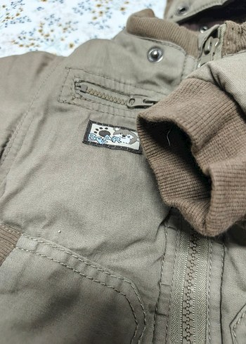 Kahverengi Erkek Çocuk Fermuarlı Ceket bebek mont - Görsel 6