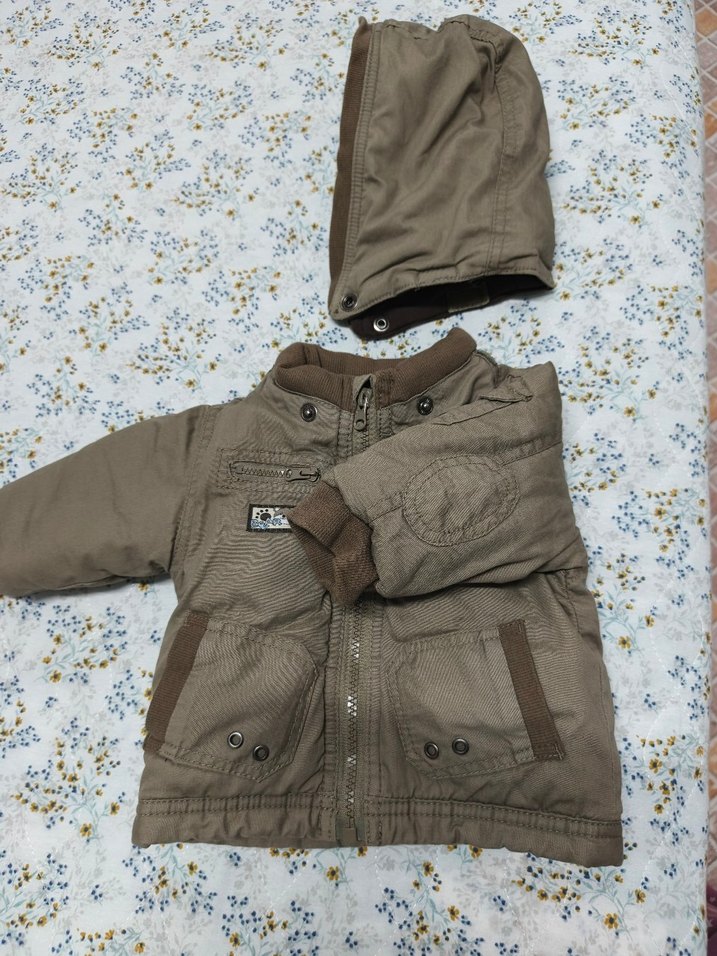 Kahverengi Erkek Çocuk Fermuarlı Ceket bebek mont - Görsel 3