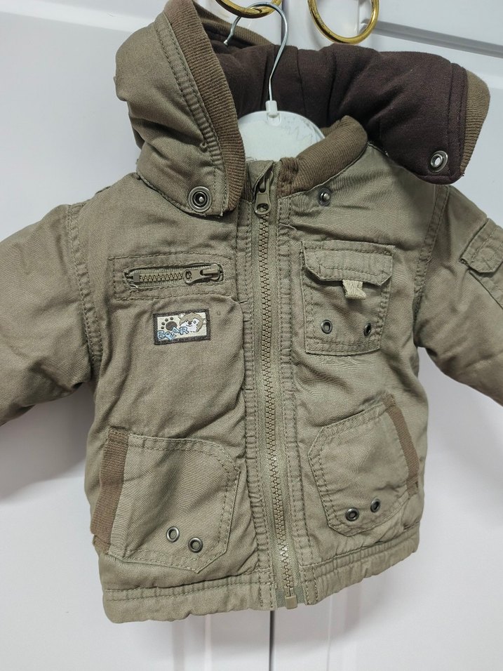 Kahverengi Erkek Çocuk Fermuarlı Ceket bebek mont - Görsel 2
