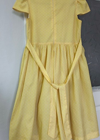 Sarı Piliseli Kız Elbisesi - Görsel 7