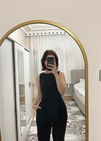 34 Beden Siyah Rahat Kesim Kadın Kumaş Pantolon